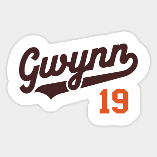 Gwynn 19, San Diego Baseball design Sticker
